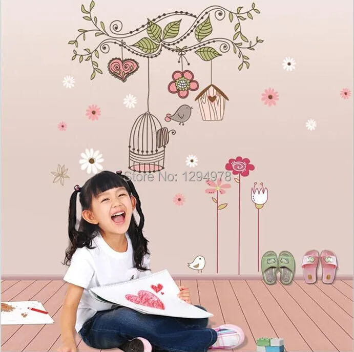 Высокое качество! Бесплатная доставка Happy клетка для птиц на дереве DIY съемные