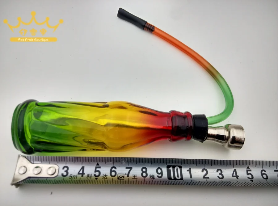 Rasta красочные трубы для воды кальян Бар стеклянная трубка курения кальяна