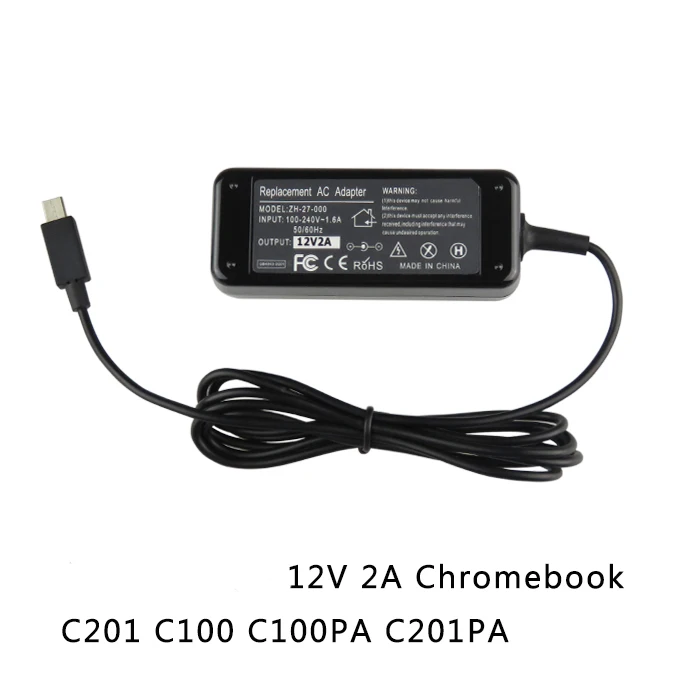 Блок питания для ноутбука AC-DC зарядное устройство ASUS Chromebook C201 C100 C100PA C201PA 12V 2A |