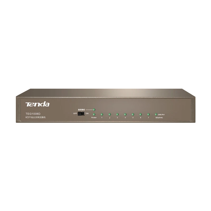 Tenda TEG1008D 9 Порты Gigabit Ethernet 10/100/1000 Мбит коммутатор для интернет сети Auto MDI/MDIX|Сетевые