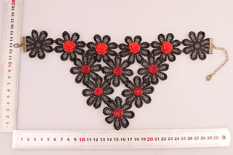 2017 Лидер продаж Ретро Стиль черный кружевное платье с цветочным рисунком кулон