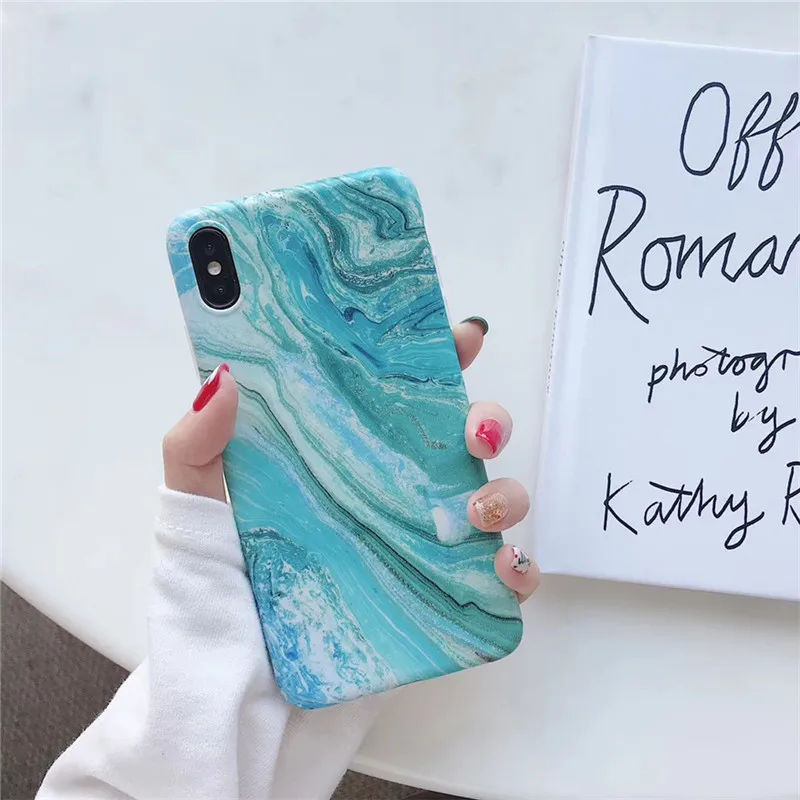 Прозрачный Блестящий Мраморный чехол для iPhone XR, чехол с рисунком лимона, силиконовый IMD чехол для iPhone 6S 6 7 8 Plus, iPhone XR X Xs Max 11 чехол - Цвет: Прозрачный