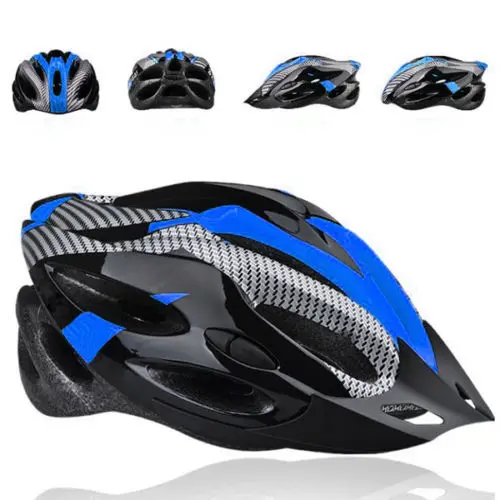 Basecamp Brand New High Quality Mens Adult Street Bike Bicycle Cycling Safety Carbon Helmet Blue with Visor BC-032 | Спорт и