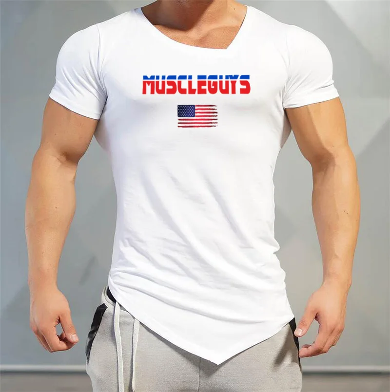 Мужская футболка с коротким рукавом Muscleguys Спортивная для бодибилдинга