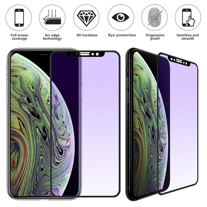 Защитное стекло для iphone X закаленное max XR защитная пленка | Мобильные телефоны и
