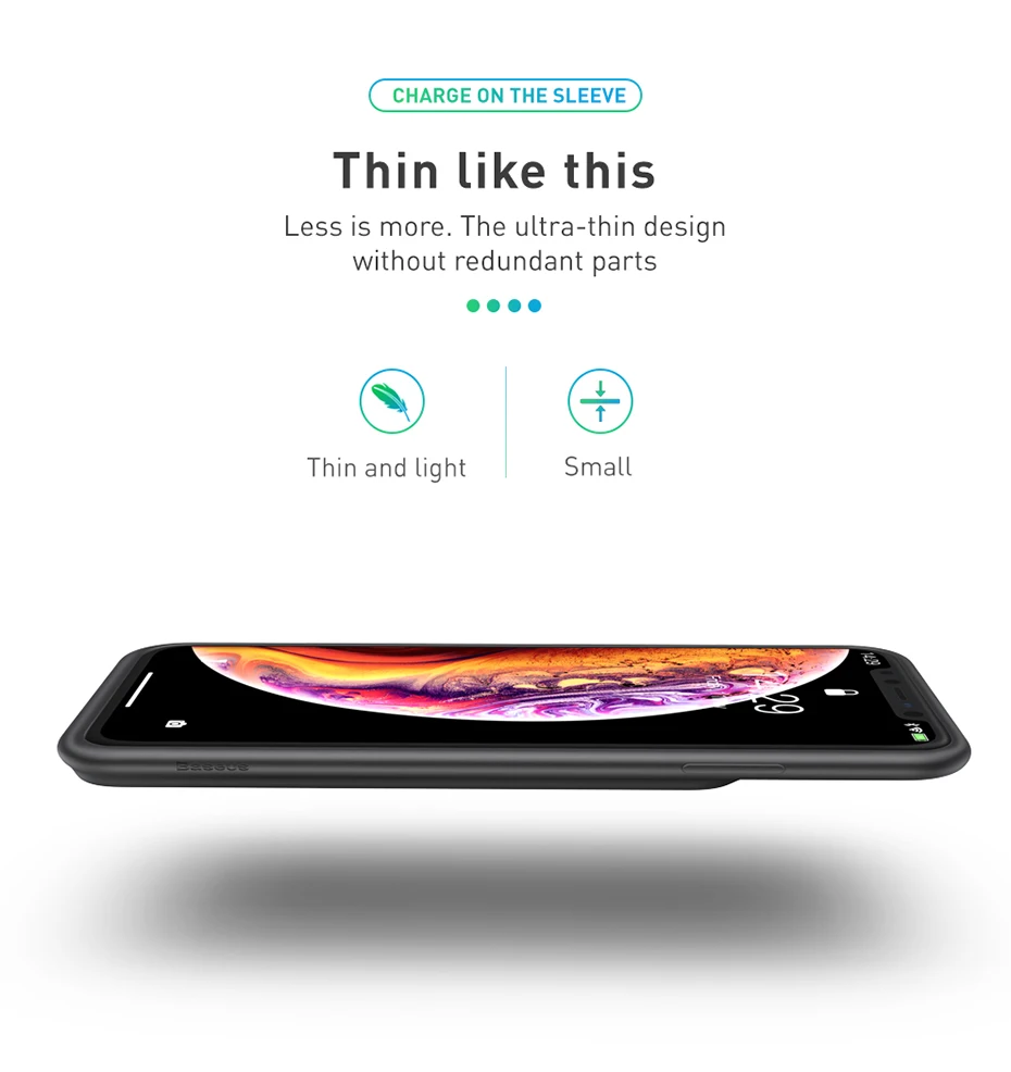 Чехол для зарядного устройства Baseus для iPhone X, Xs, Xs, Max, Xr, чехол для зарядки внешнего аккумулятора, резервный чехол для iPhone X, Xs