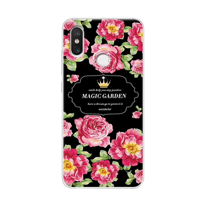 Captain America Phone Case For Xiaomi Redmi Note 5 Pro Ample Cute Flowers Soft Silicone Cover Cases Coque |