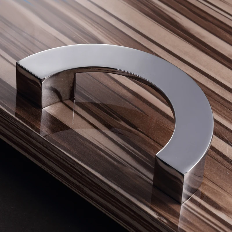 

Hole space 96mm Semi-circle Zinc Alloy Cabinet Handle Cupboard Drawer Pull Bedroom Kitchen Handle Modern Furniture Pulls Bar