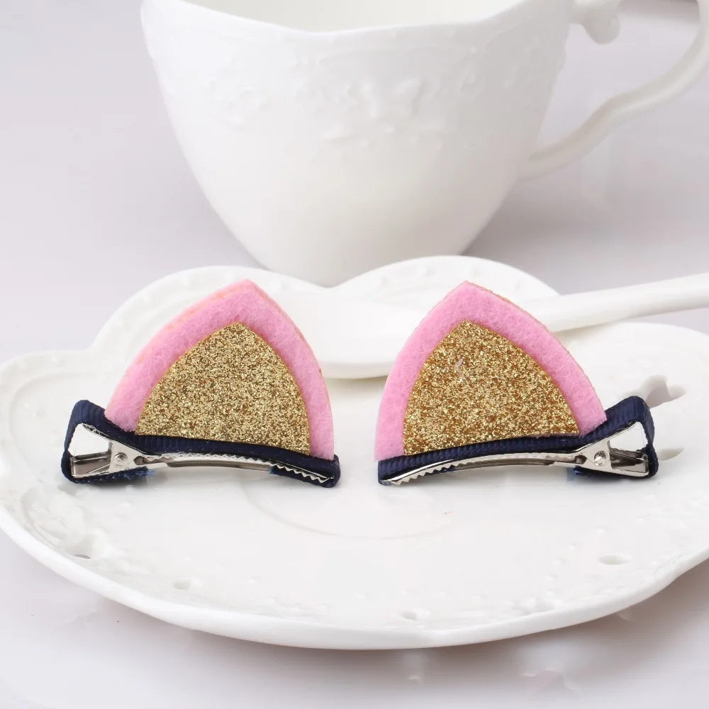 2 шт./лот новые детские милые аксессуары для волос заколки с ушками животных