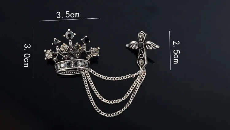 Мужская брошь в виде креста TZ364 | Украшения и аксессуары