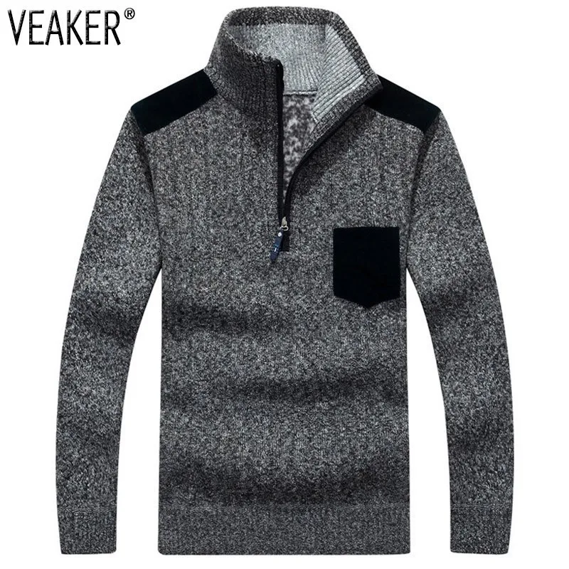 Новинка осени 2020 мужской свитер в стиле пэчворк пуловеры мужские зимние толстые