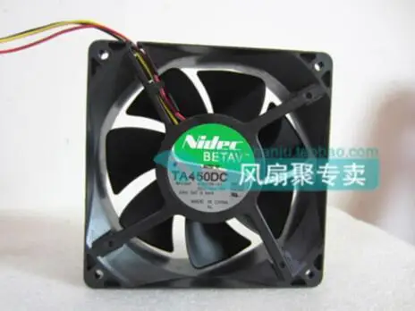 3-проводной шариковый вентилятор охлаждения Nidec B35129-33 24V 0.68A 12cm120*120*38