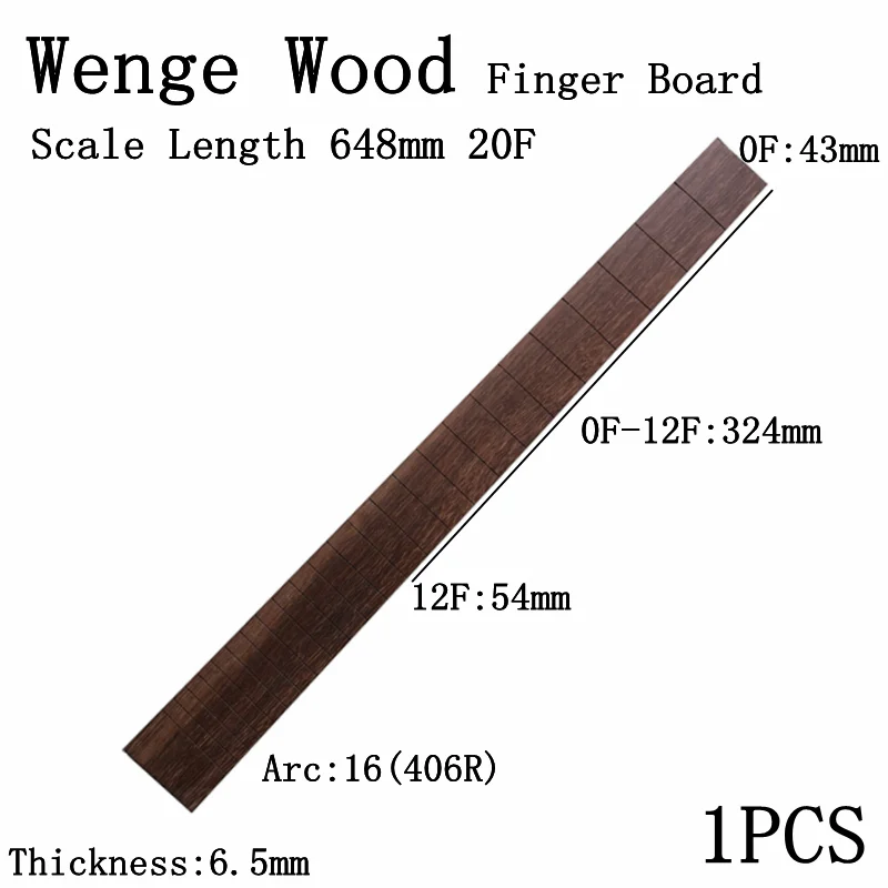 Scale Length648mm20F Африканская Wenge деревянная гитара Гриф материал DIY Гитара Гриф Гитара материал изготовления s Аксессуары 520x70x10 мм - Цвет: Scale Length648mm20F