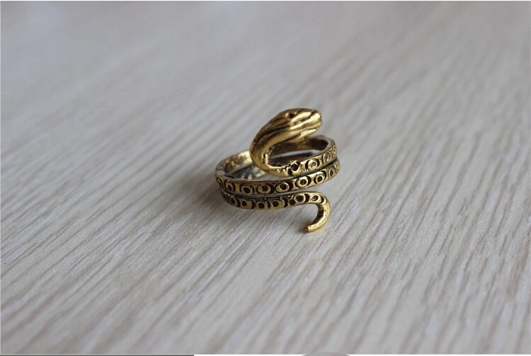 WJZB простая Мода древний египетский фараон змея кольцо для женщин | Украшения и