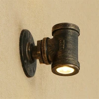loft style iron water pipe lamp led wall sconce double head industrial vintage wall light fixtures home lighting lampara pared