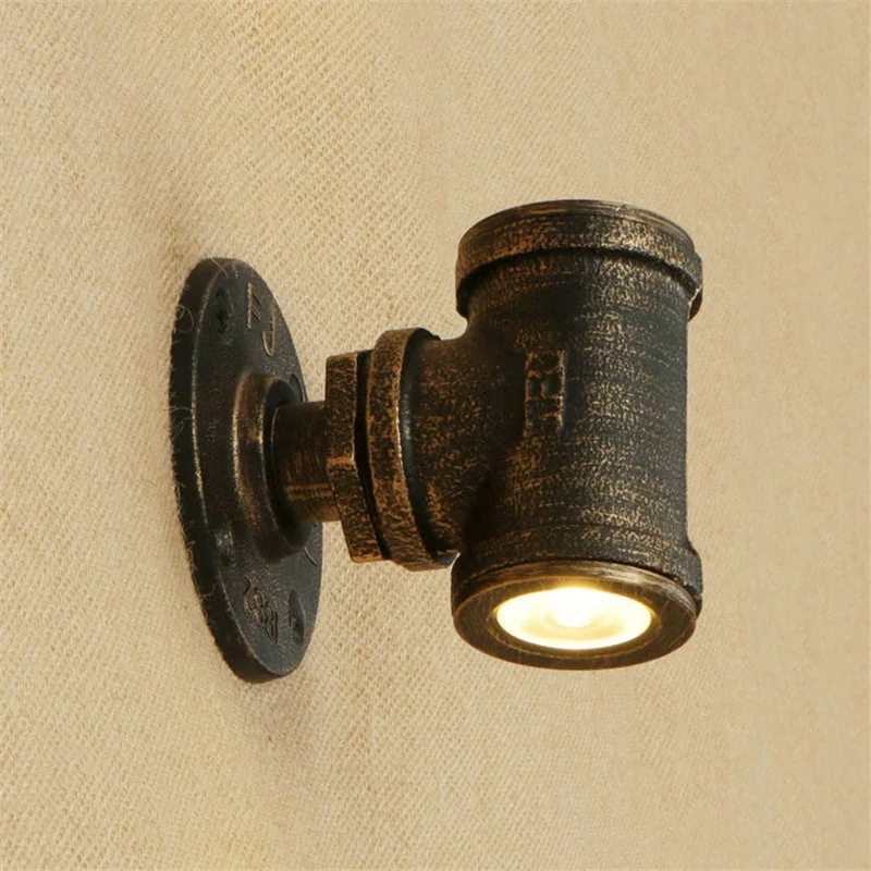 Loft Style Iron Water Pipe Lamp LED Wall Sconce Double Head Industrial Vintage Light Fixtures Home Lighting Lampara Pared | Освещение