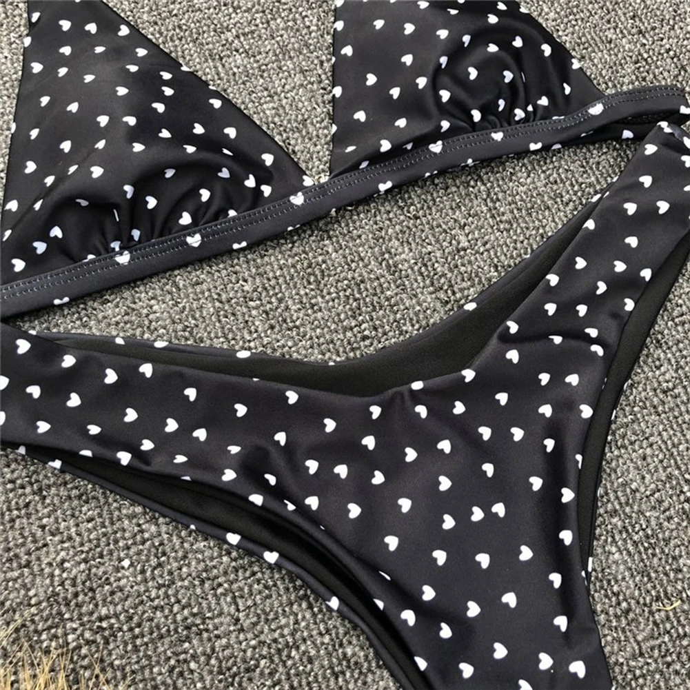 Взрослые бикини набор любящее сердце раздельный закрытый купальник нейлон