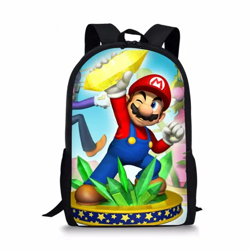 H14556C INSTANTARTS Super Mario Bros Backpack for Kid Girl Boy Cartoon Anime Schoolbag 3pcs Set School Backpack Escolar Infant Kids Bag - Цвет: H14556C