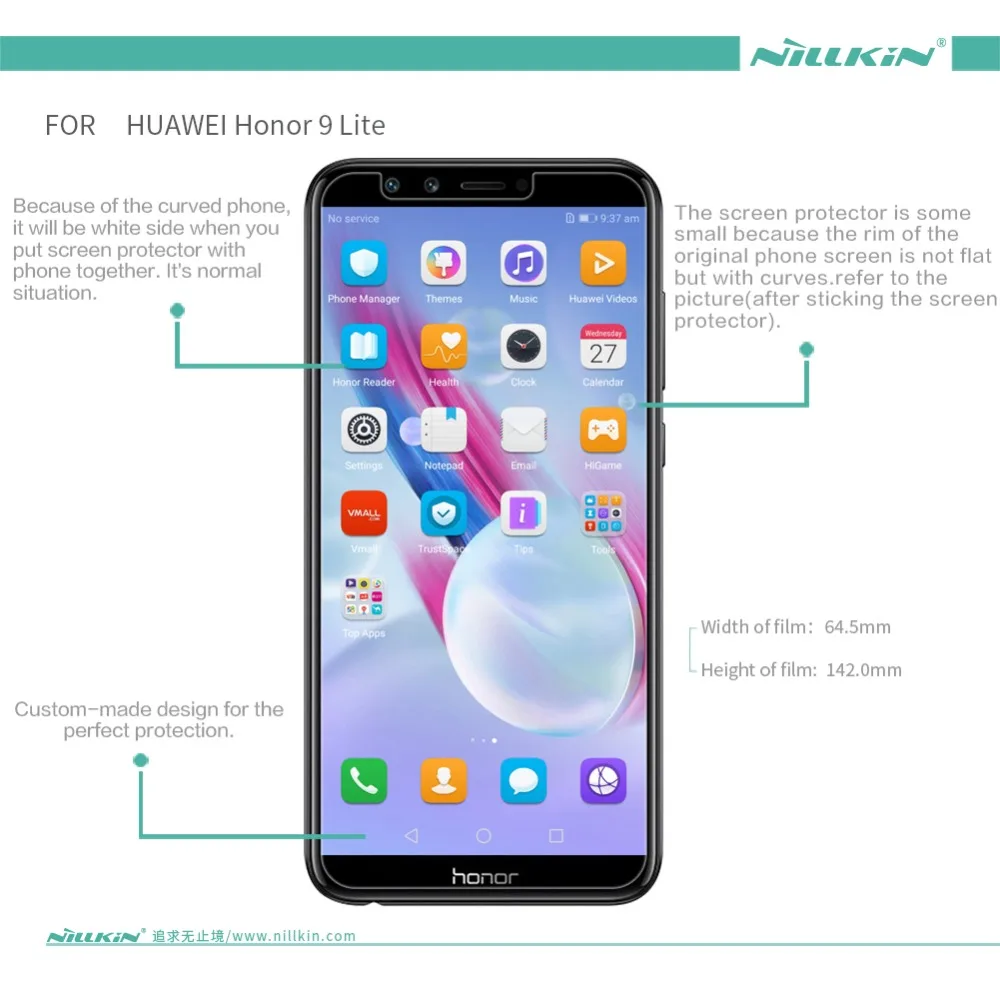 2 pcs/lot Matte Screen Protector Film for Huawei Honor 9 Lite NILLKIN Scratch-resistant Protective Front back | Мобильные телефоны