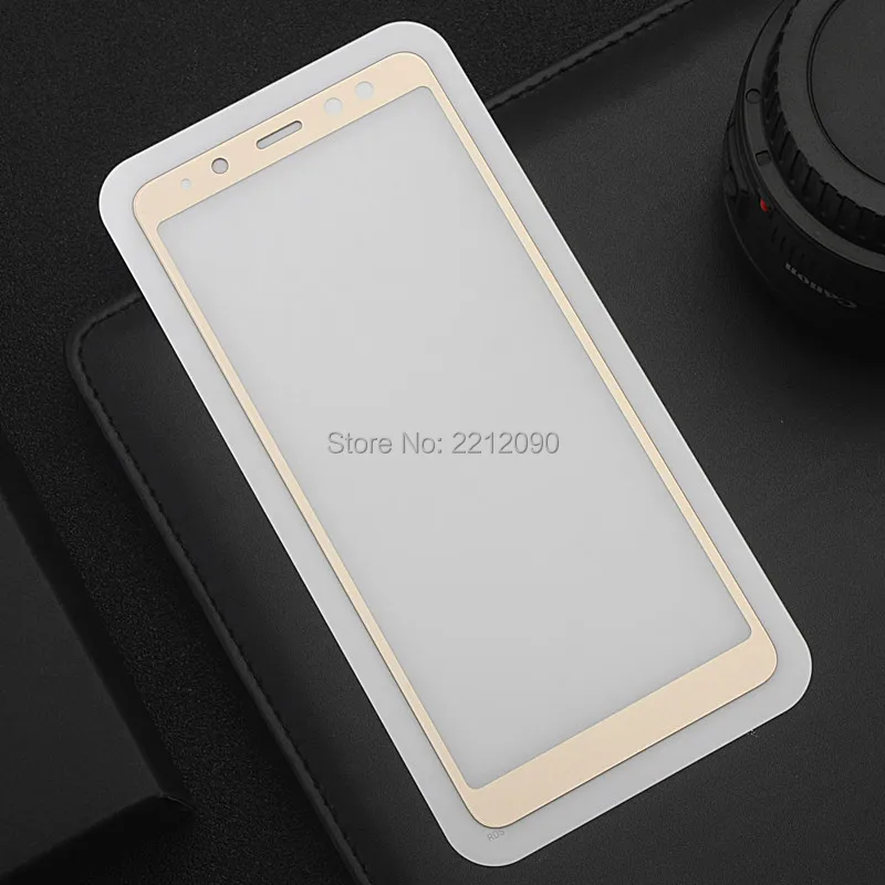 2.5D Full Glue Cover Tempered Glass Screen Protector For Samsung Galaxy A8 2018 Anti Fingerprint Film | Мобильные телефоны и