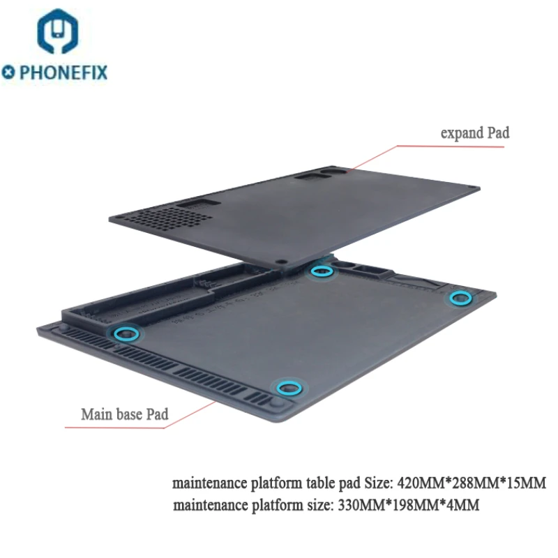 PHONEFIX силиконовый коврик теплоизоляционный с расширением рабочий для мобильного