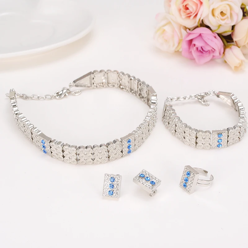 Серебряный комплект украшений в эфиопском стиле африканские чокеры ожерелье