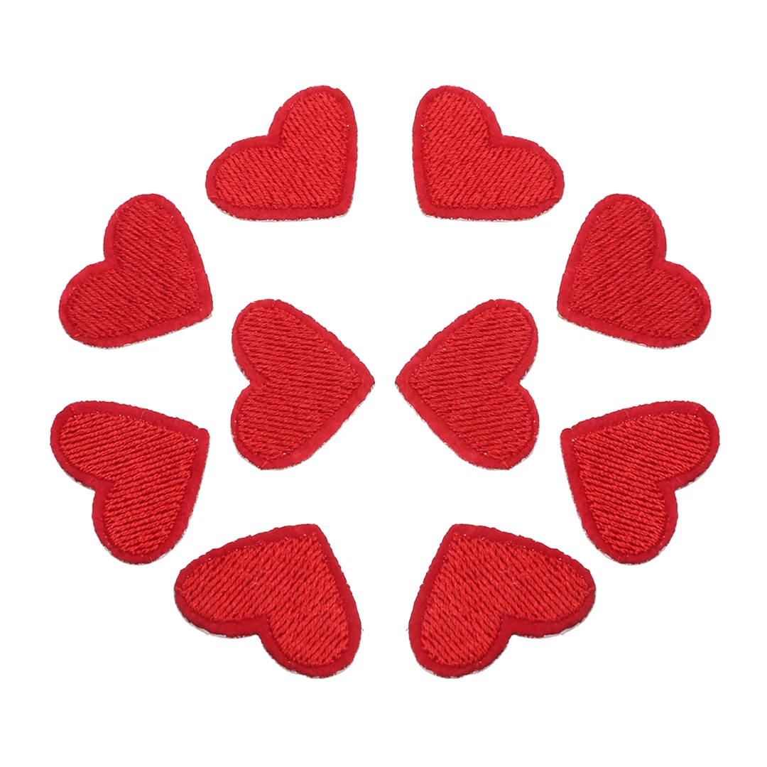 Mayitr 10 шт. Love Red Heart железная нашивка для шитья вышитая аппликация наклейки одежды