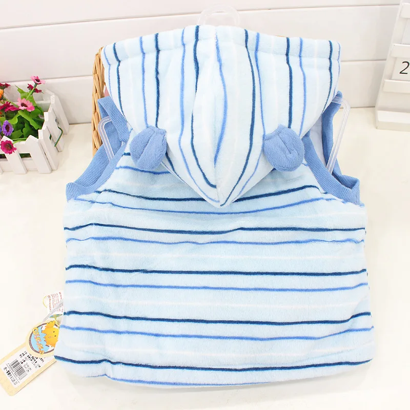 Милый детский жилет с рисунком медведя для девочек новорожденных хлопковая