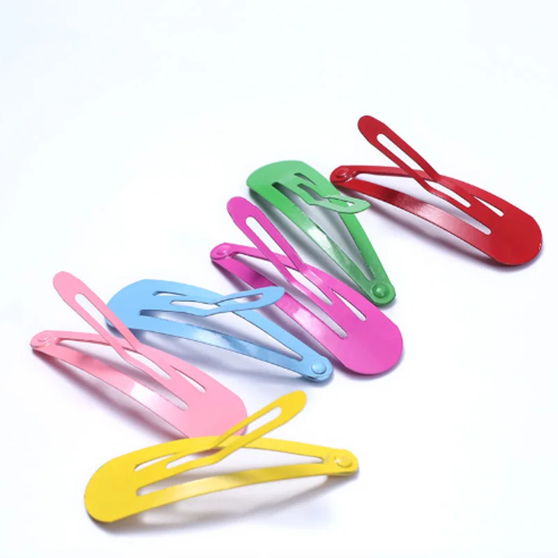 

20pcs 5cm Snap Hair Clips for Hair Clip Pins BB Hairpins Color Metal Barrettes for Baby Children Women Girls Styling Accessories