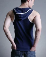 hot men tank tops mens cotton tanks with a hood male sexy tees mens casual tops
