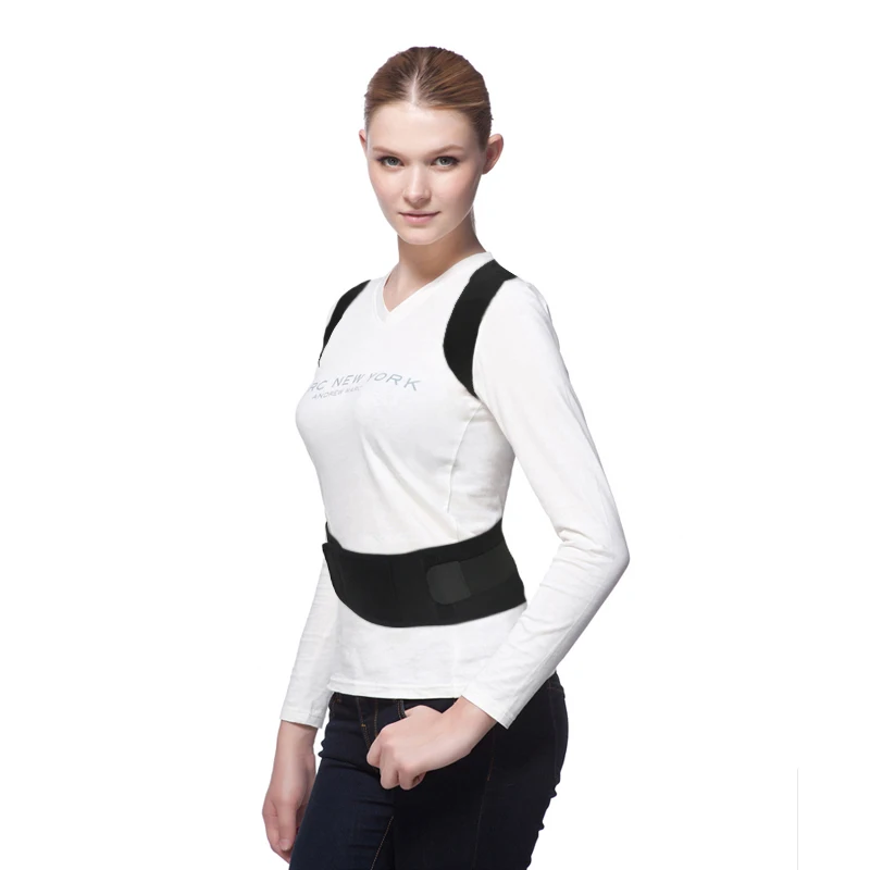 Корсет из неопрена черный белый синий Размер S M L XL XXL Корректор осанки мужской