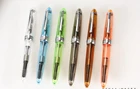 Jinhao 992 прозрачная цветная перьевая ручка, 0,5 мм тонкая головка Iraurita, корпус из смолы, подпись, канцтовары, офисные и школьные принадлежности