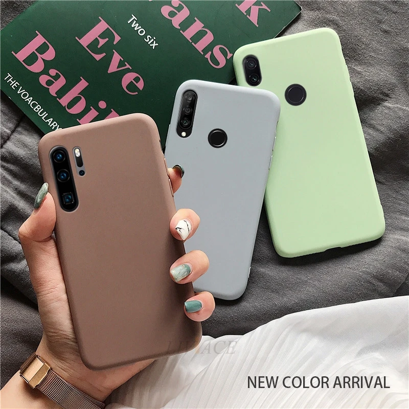 Однотонный силиконовый чехол карамельного цвета для huawei p20 lite p20lite pro p30 желтая