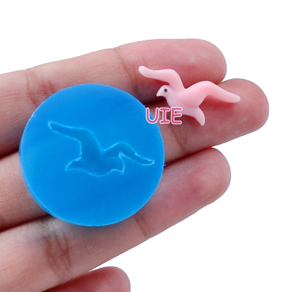 DYL503U 24.6 мм Полет море Mew Силиконовые Push Mold-для кекс Топпер помадка ремесло Cookie