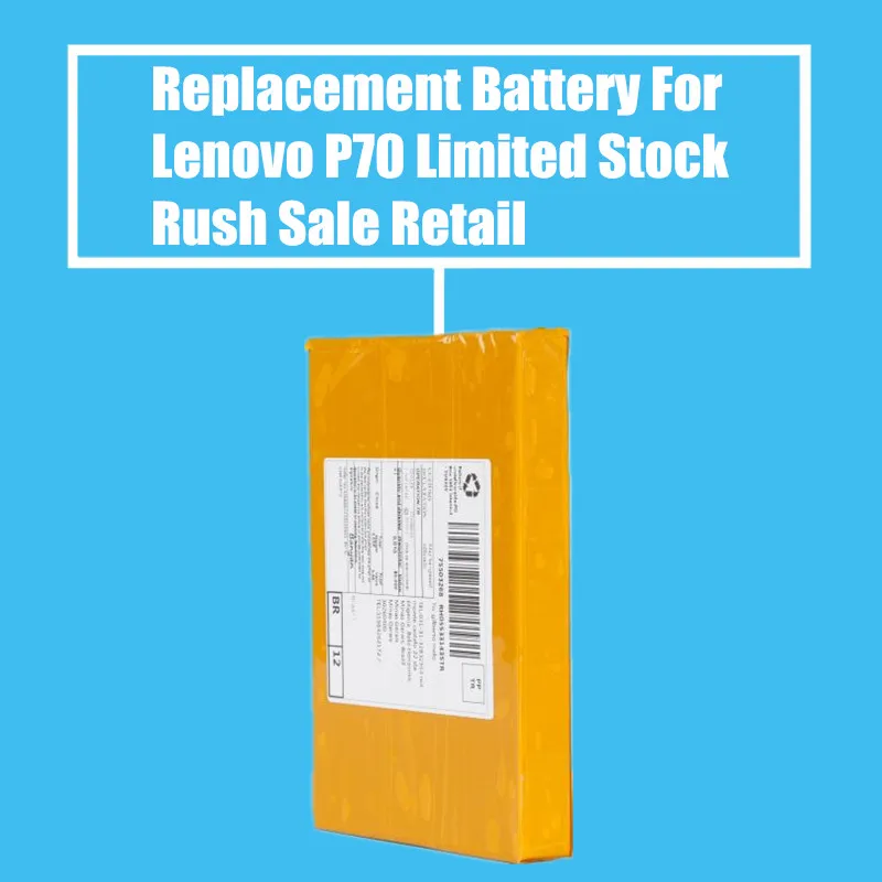 

8 шт./упак. 4000mAh Запасной Аккумулятор для Lenovo P70/P70T высокого качества