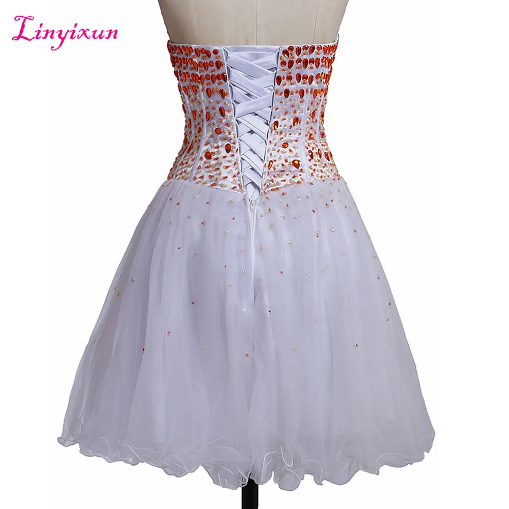 Linyixun настоящая фотография Короткие коктейльные платья 2017 платье для бала