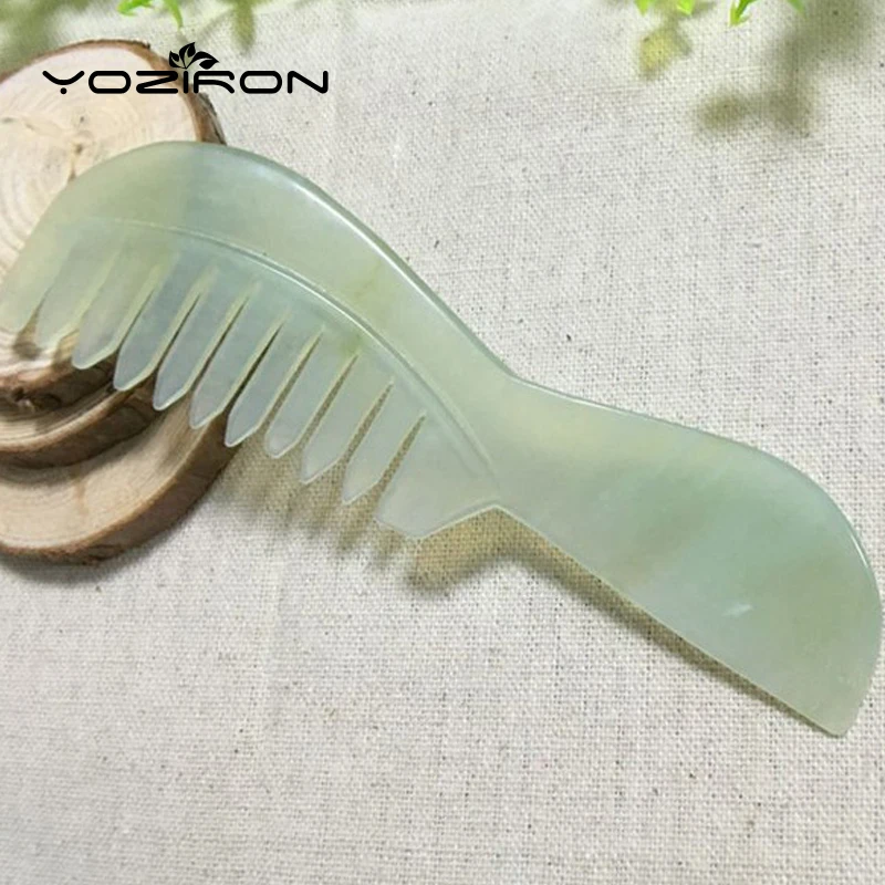 YOZIRON 1 Pcs head massager comb health care combing meridian Natural handle stones beauty Anti-hair loss P055 | Красота и здоровье