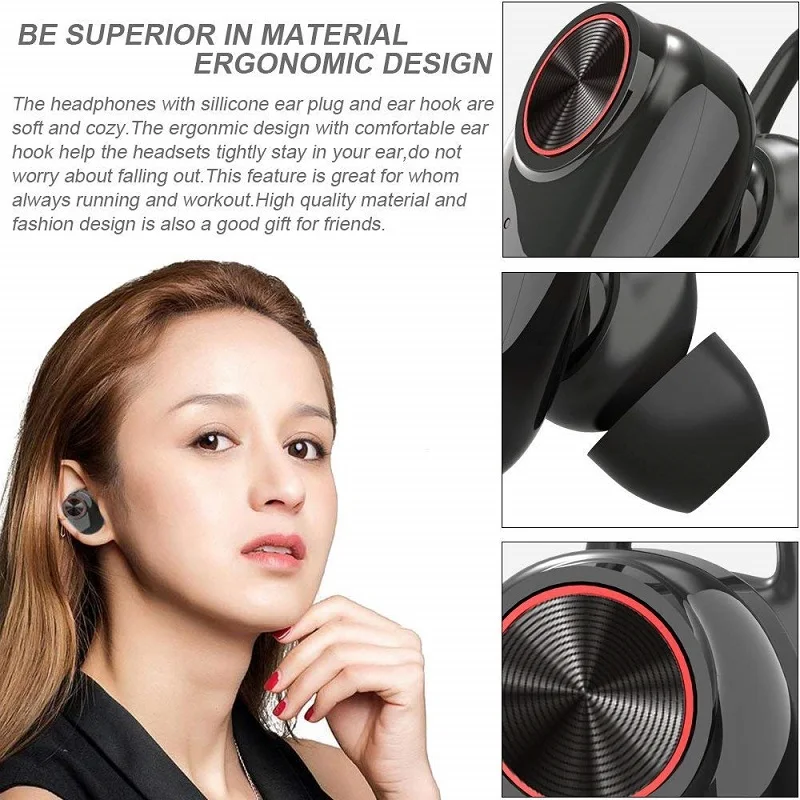 Gerleek TWS беспроводные наушники Bluetooth 5 0 стерео спортивные с защитой от пота музыка 6