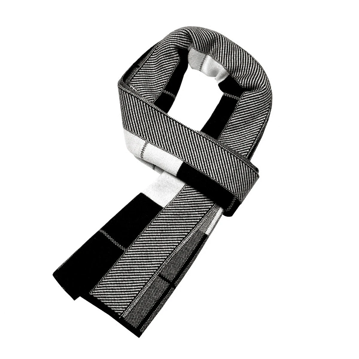 Autumn and Winter Men Scarf Warm Thick Plaid Long Section Collar Young Students Wild