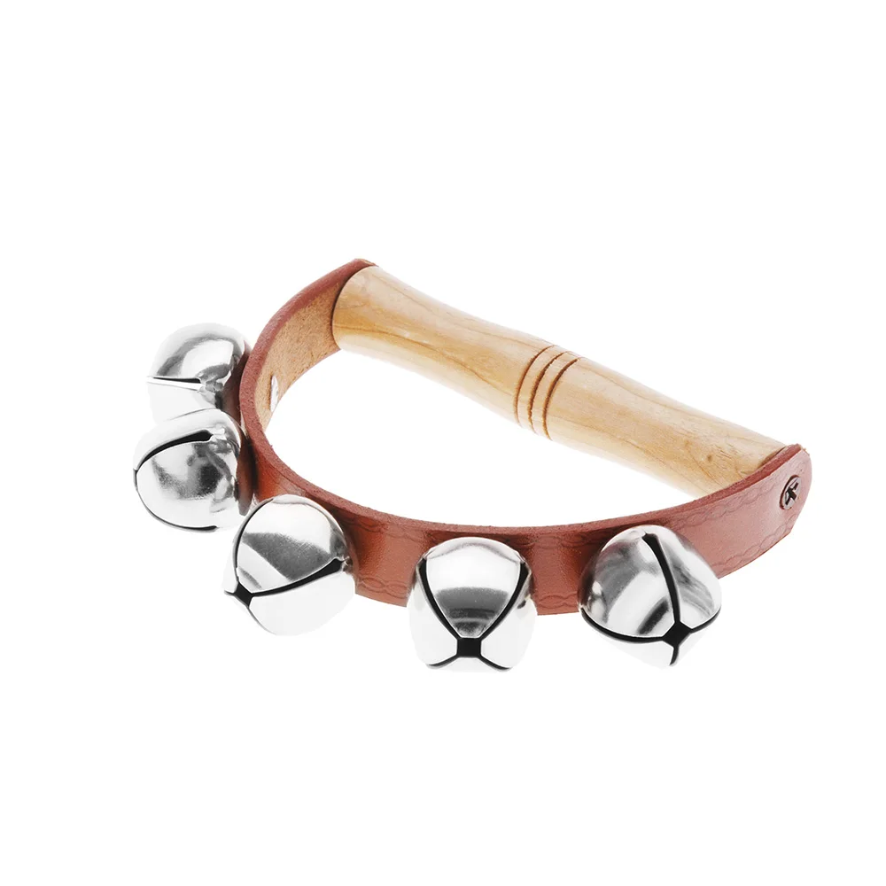 Handbell Wood Rattle Baby Kid Child Early Educational Musical Instrument Rhythm Beats Shaking Jingle Bell Toy Tool | Спорт и