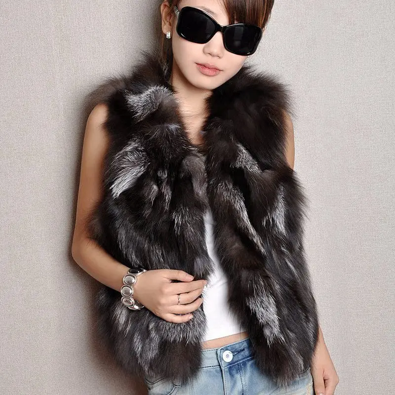 (TopFurMall) осенний женский короткий жилет из натурального Лисьего меха Осенний