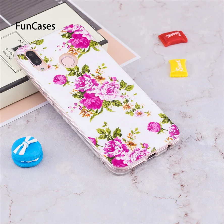 P20lite светящийся чехол на СПС Coque huawei P20 Lite Сова единорог мультфильм корпус