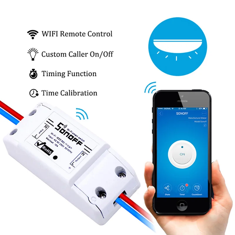 2/3/4/5/6/8/10 шт SONOFF основной Wifi переключатель для Alexa Google Home APP таймер беспроводной