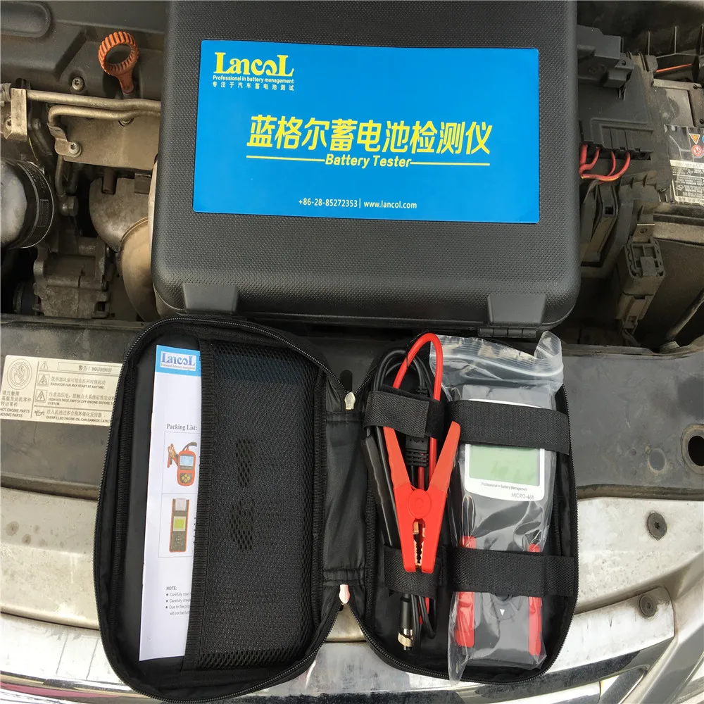 Lancol MICRO-468 Портативный автомобиля Батарея Тестер 12 В/24 В Авто Цифровой Батарея Мощность измерительный прибор автомобильной Батарея анализатор