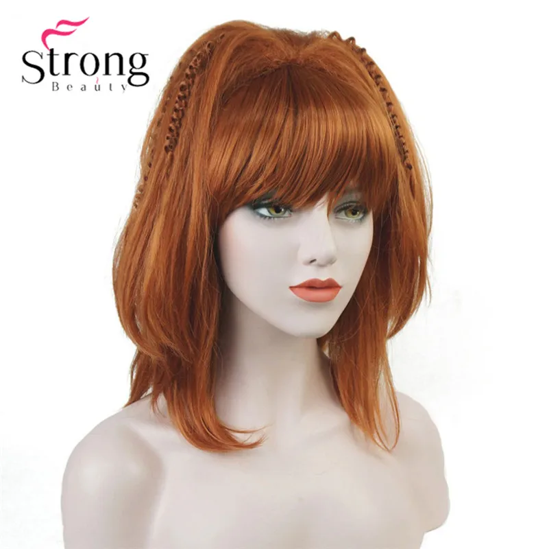 StrongBeauty, косплей, Алла Пугачева, прическа, медный, красный, черный, блондин, вечерние, парик на Хэллоуин, парики, женские, полностью синтетические волосы