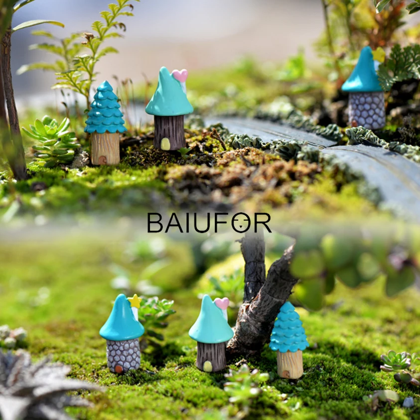 BAIUFOR Kawaii мультфильм дерево дом фотоаксессуары Террариум фигурки фотография
