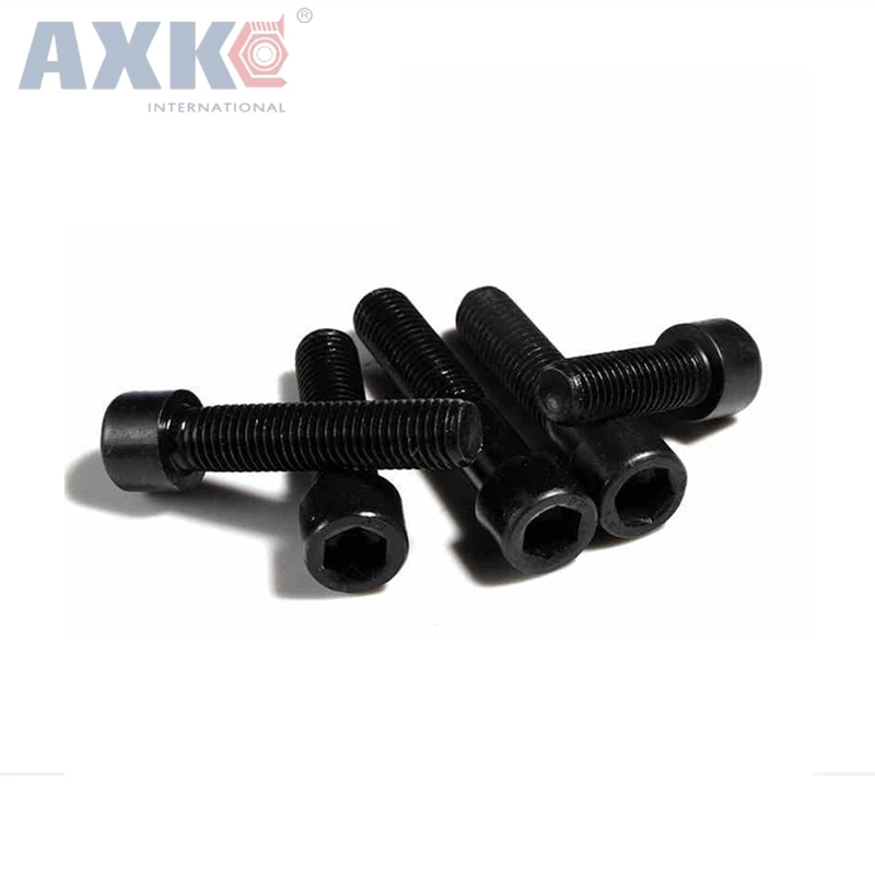 AXK DIN912 M4 винт из легированной стали с шестигранной головкой * 40 мм черный длинный