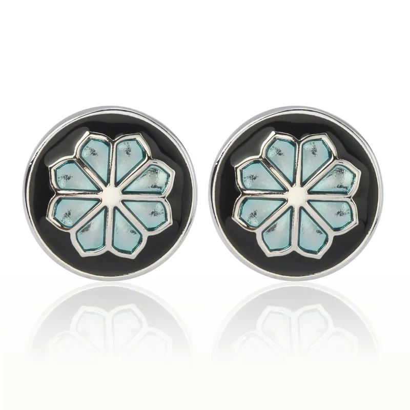 Запонки мужские с шестигранным цветком свадебная бижутерия изысканный дизайн в