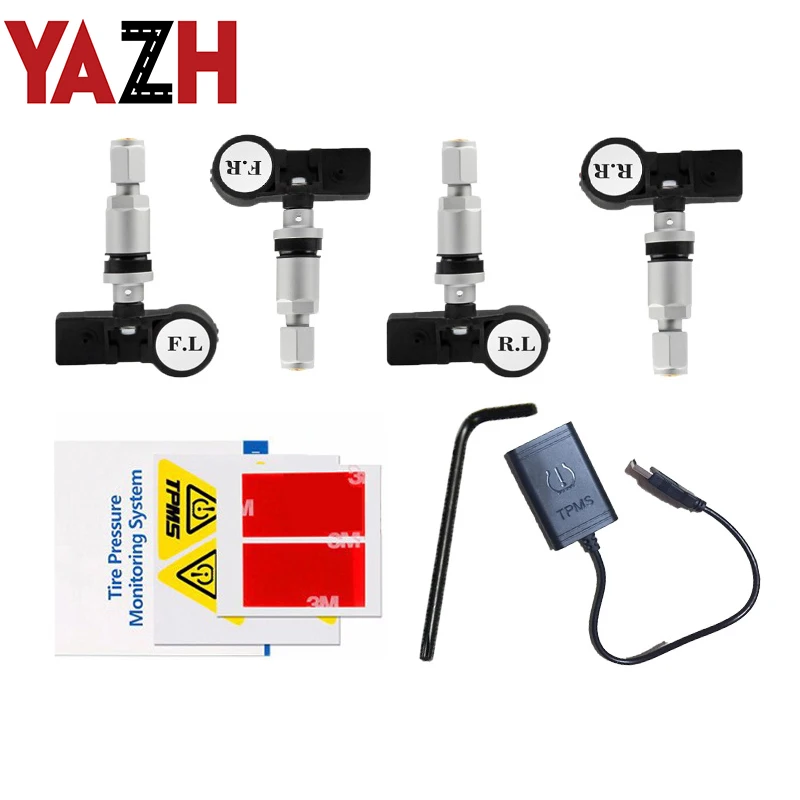 Новинка 2020 автомобильная система мониторинга давления в шинах YAZH USB подключи и