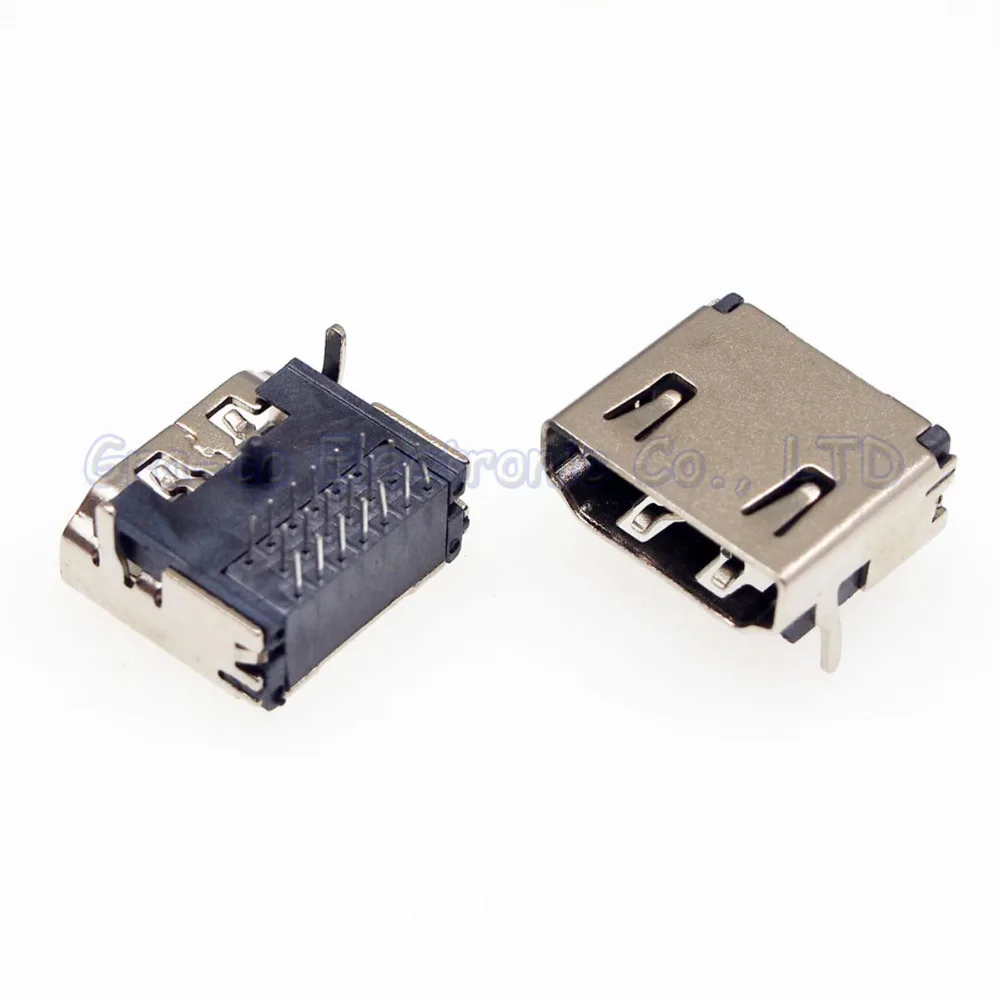 10 шт. медный разъем HDMI 90 градусов 19PIN три ряда pin гнездо | Электроника